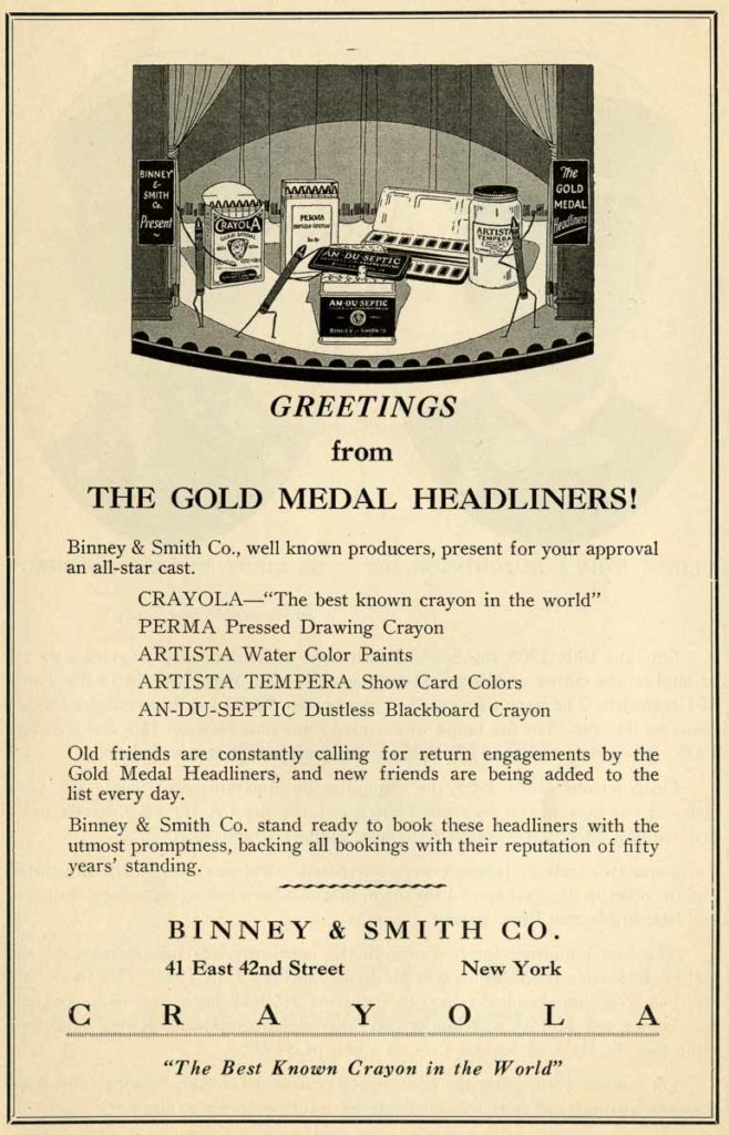 Binney & Smith Co. Crayola print ad from 1929
