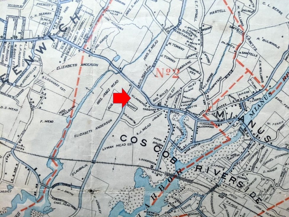 Map of Cos Cob CT 1900
