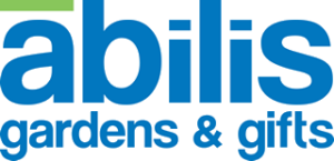blue logo for abilis gardens and gifts