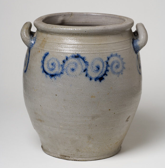 Salt-glazed Jar, late 18th century, made by Capt. Abraham Mead