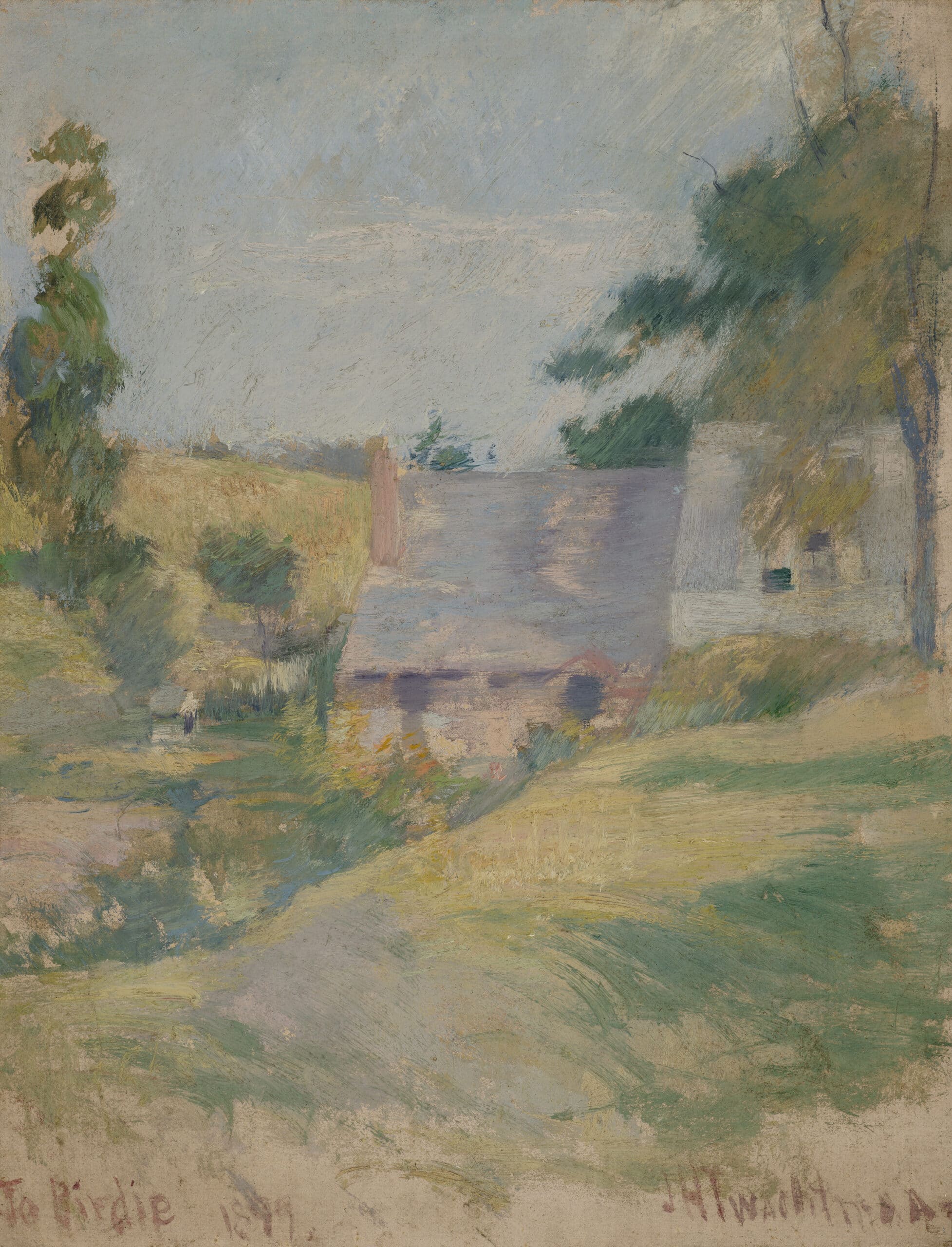 Twachtman Homestead, Greenwich:
John H. Twachtman (1853-1902)
Oil on canvas
Mid-1890s
Gift of Thomas Pell Connolly, in memory of Elizabeth Frazier Connolly and John Dolan Connolly