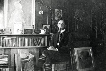 Elmer MacRae in his Studio