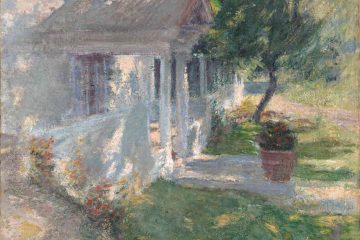 John Henry Twachtman, My House, ca. 1896–99 Oil on canvas, 30 × 20-7/8 inches Yale University Art Gallery, Gift of the Artist