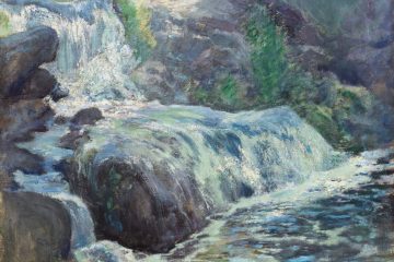 John Henry Twachtman Waterfall, Blue Brook, Late 1890s